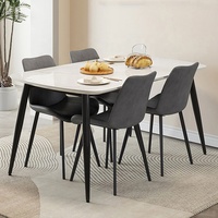 DW1179 Quanu Option de taille différente Pieds en métal Chaise de salle à manger durable Table design Meubles de maison Dernier ensemble de table à manger pour la maison