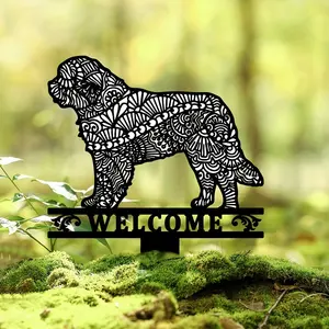 Garden Decor Newfoundland Pile Yard Art Deco Dog Garden Logo Outdoor Decor Newfoundland Dog Gifts