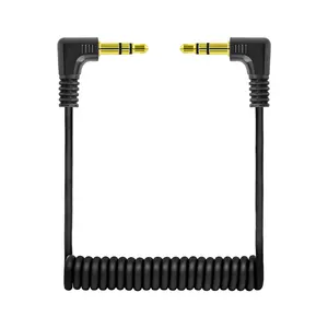 Oem Lengte Mannelijke Schuine 3.5Mm Aux Stereo Mannelijke Stekker Aansluiting Kabel Voor Luidspreker Microfoon Haakse Aux Adapter Kabel