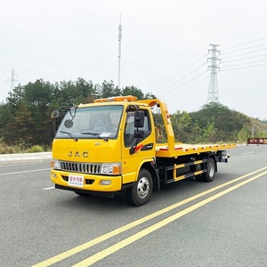 En stock, nouveau camion de dépannage à plateau plat diesel manuel JAC à 6 roues pour le déplacement de véhicules endommagés et la gestion des incidents routiers - Product Image 1