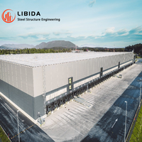 Bâtiment industriel moderne en structure légère d'acier, norme ASTM, exportation mondiale pour la distribution, le stockage et l'ingénierie