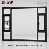 Эстетичная алюминиевая оконная решетка JOUGE Double Flush Glory 120 с сеткой из нержавеющей стали 304, толщина стенки 1,8 мм, защитная решетка для современных вилл