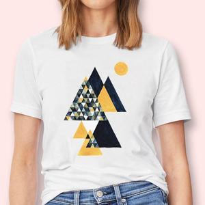 Nouveau T-<span class=keywords><strong>shirt</strong></span> pour femmes à motif géométrique, mode estivale, haut décontracté, style Harajuku, t-shirts graphiques, t-<span class=keywords><strong>shirt</strong></span> surdimensionné - Product Image 5