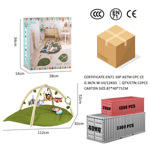 <span class=keywords><strong>Tapis</strong></span> <span class=keywords><strong>d</strong></span>'éveil multifonctionnel en coton lavable pour bébé Zhorya, <span class=keywords><strong>tapis</strong></span> de jeu pour le temps sur le ventre, forme de feuille verte - Product Image 6