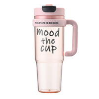 Nouvelle tasse Ice Boss en plastique surdimensionnée et moderne, élégante, pour boissons glacées, grande capacité, avec paille, résistante à la chaleur, pour usage domestique estival