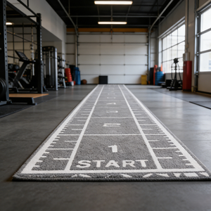 Tapis de gym en <span class=keywords><strong>gazon</strong></span> <span class=keywords><strong>synthétique</strong></span> personnalisé pour intérieur, <span class=keywords><strong>couleur</strong></span> grise, très populaire, pour piste de poussée de traîneau - Product Image 3