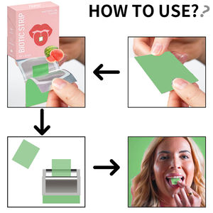 Bandes buvables de collagène et biotine à absorption rapide, ingrédients naturels OEM, pour des cheveux sains, emballage personnalisé. - Product Image 2