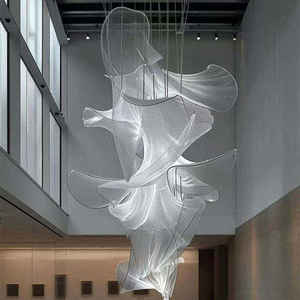 Decoración de bodas Villa candelabros colgantes Proyecto de vestíbulo de hotel personalizado luces colgantes grandes - Product Image 4