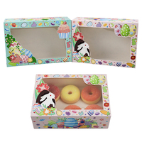 Boîtes cadeaux transparentes en papier pour biscuits et friandises, idéales pour la décoration de fête de Pâques