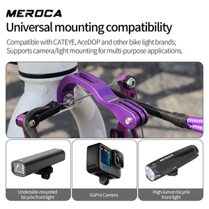 Soporte de Aluminio MEROCA para Luz Delantera, Compatible con Bicicletas Plegables <span class=keywords><strong>Brompton</strong></span>, Accesorio de Ciclismo - Product Image 5