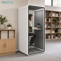 Cabine de bureau acoustique blanche insonorisée Australie Nouvelle-Zélande certifiée ISO Installation facile Portable Pour une personne