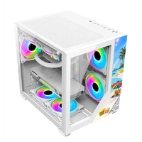 2024 Mini tour bureau PC boîtier d'ordinateur jeu m-atx Usb3.0 Mobo haut débit d'air boîtier d'ordinateur plaque d'acier épaissie