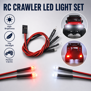 Kit d'éclairage LED pour RC Crawler, phares avant et arrière, feux arrière, adapté aux pièces et accessoires de mise à niveau <span class=keywords><strong>1</strong></span>/<span class=keywords><strong>18</strong></span> - Product Image 1