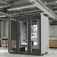 Cabine de confidentialité multifonctionnelle insonorisée moderne UNIBOOTH, durable, pour bureau, hôtel, salle de réunion, mobile, école, bureau à domicile