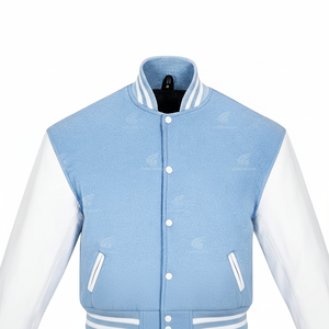 100% cuir véritable broderie appliques conceptions personnalisable Cuasl porte abordable Letterman veste mode Bomber Baseball - Product Image 1