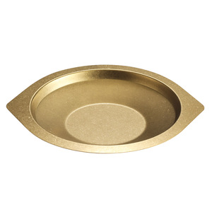 Stainless Steel Dry Pot Plate Golden Square <b>Round</b> Dipping Sauce Dish For Hotel Meals - Product Image 1