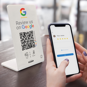 Mini Rfid Communication <strong>Interface</strong> Nfc Stand White Pvc Pet Epoxy Google Review Menu Display Stand 215 Mini Menu Display Stand - Product Image 2