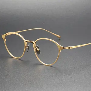 แว่นตาไทเทเนี่ยมกรอบแว่นตาญี่ปุ่น,แว่นตาทางการแพทย์ออปติคอลแบบยูนิเซ็กส์กรอบแว่นตาแบบเอเชียทรงพอดีแว่นตา