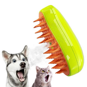 عينة مجانية من اكسسوارات الحيوانات الأليفة 2024 بلون أصفر وأخضر، فرشاة بخار للقطط والحيوانات الأليفة - Product Image 6