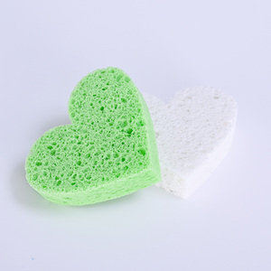 Esponja Facial de Celulosa Comprimida en Forma de Corazón, Esponja Linda para Limpiar el Rostro y Remover Maquillaje para el Cuidado de la Piel - Product Image 5