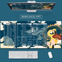 Raccourcis clavier, tapis de souris, Excel, Word, Photoshop, feuille de raccourcis, grand format, base en caoutchouc antidérapante, épaissi, pour le poignet
