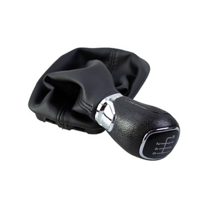 Pomo de palanca de cambios de cuero para coche, 5 y 6 velocidades, para Skoda Fabia MK1, diseño ergonómico - Product Image 1