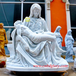 Statue moderne en marbre de Saint Augustin Sculpture importante de <span class=keywords><strong>parrain</strong></span> pour l'église et <span class=keywords><strong>le</strong></span> jardin en plein air - Product Image 2