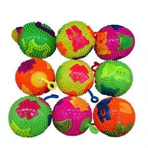 7.5cm Luminous TPR Elastic <b>Football</b> Flashing Sound Massage for 5 7 Years Unisex Night Market Stall Gift Toy Manufacturer - Product Image 6