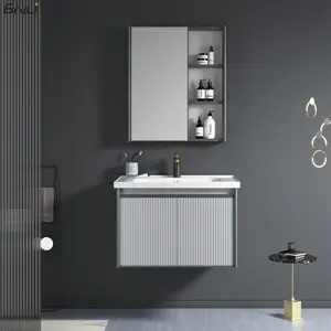 700 мм, низкая цена, прочный алюминиевый настенный шкаф для ванной комнаты с зеркалом, раковина для ванной комнаты отеля