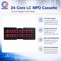 Module de panneau de brassage optique haute densité 24 cœurs LC MPO pour centre de données, fibres optiques multimodes OM3 OM4 OM5