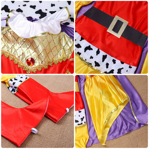 Kinder Goldener Edelkönig Kostüm Roter Lila Umhang Krone Zepter Halloween Cosplay Party Outfit - Product Image 4