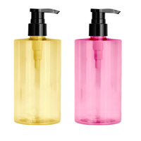Bouteille de lait corporel translucide 350 ml 400 ml, bouteille de shampoing et d'après-shampoing, bouteille de lavage et de soin haut de gamme en plastique pour hôtel