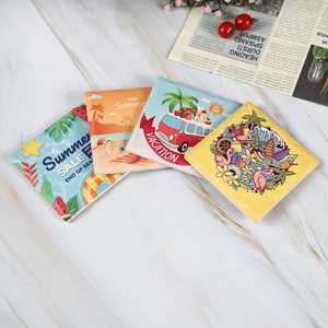 Sous-verres carrés en céramique personnalisés DJ, imprimés UV, écologiques, résistants à la chaleur, avec support en liège, 10,8 cm, vente en gros en usine - Product Image 6