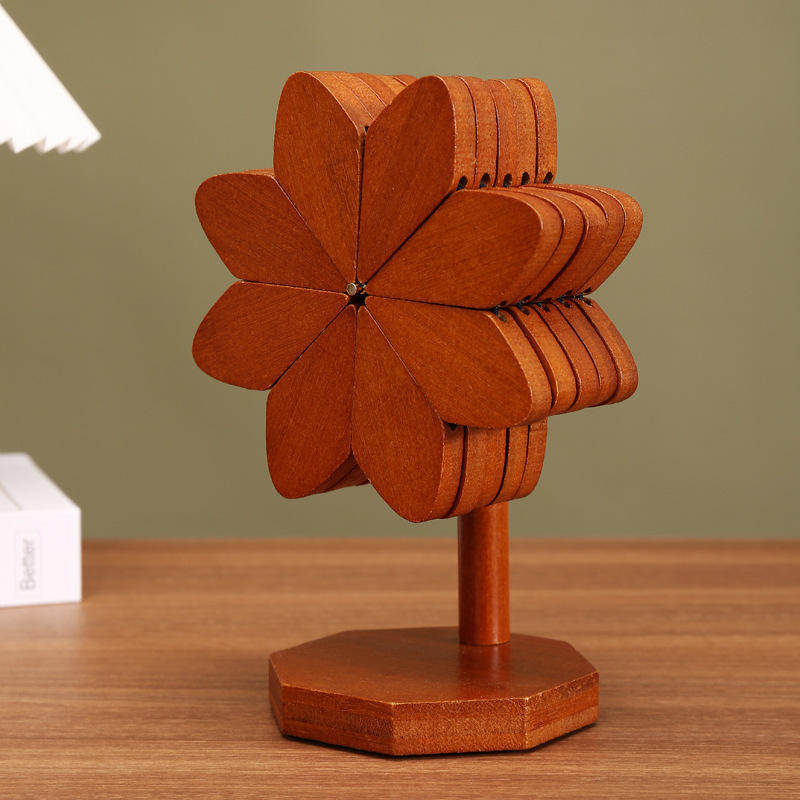 Coussin isolant thermique en noyer pour moulin à vent - 5 pièces - Boîte en cuir de vachette