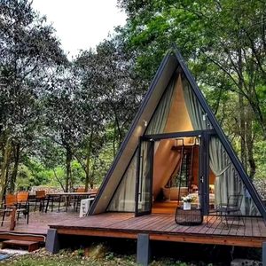 Kit <span class=keywords><strong>de</strong></span> maison préfabriquée mobile pliable en bois <span class=keywords><strong>de</strong></span> <span class=keywords><strong>luxe</strong></span> à deux étages, cadre modulaire triangulaire, <span class=keywords><strong>chalet</strong></span>, cabine, complexe hôtelier, conteneur, Chine - Product Image 2
