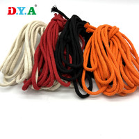 Vorrätige 5MM Bunte Runde Baumwoll-Polyester-Schnur für Kleidung, Papiertüten, Geschenkverpackungen und Teppiche