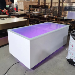 Mát mẻ dẫn phát sáng Trắng & Đen phòng chờ bảng cho Câu lạc bộ nhà đám cưới hộp đêm khách sạn KTV làm bằng thủy tinh kim loại thép thanh bảng - Product Image 6