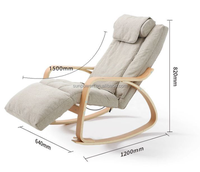 Fauteuil de massage vibrant pour tout le corps avec chauffage lombaire et réglage du cou et des épaules, idéal pour la détente moderne dans le salon