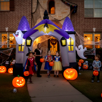Arche gonflable personnalisée Airvon pour Halloween, impression intégrale, design promotionnel, éclairage LED pour événements de célébration