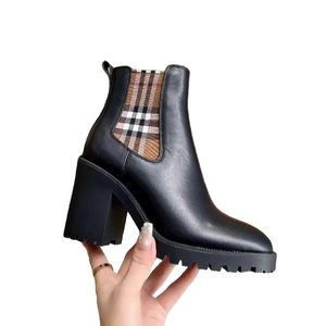 Women's Comfortable Waterproof Genuine Cowhide Leather <b>Ankle</b> Boots Breathable Fashion-Boot in Solid Color From - Product Image 4