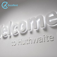 Letrero personalizado con letras retroiluminadas de acero, letrero con letras iluminadas con halo de acero, letrero de iluminación de aluminio con logotipo Led 3D para tienda
