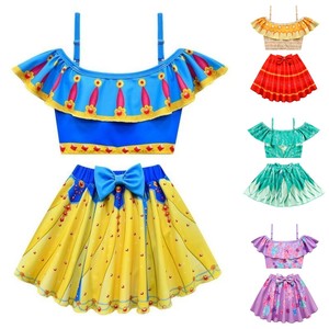 Großhandel <span class=keywords><strong>Encanto</strong></span> Princess Zweiteiler Kinder Mädchen Bade bekleidung, abnehmbares Strand kleid Einteiliges Baby/Kinder Netter Teenager Bikini - Product Image 1