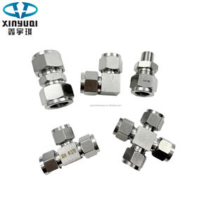 304 स्टेनलेस स्टील फेरूल कनेक्टर सीधे टर्मिनल npt 3/8 "पुरुष थ्रेड सिंगल डबल फर्नियम प्रकार वायु स्रोत उपकरण - Product Image 1