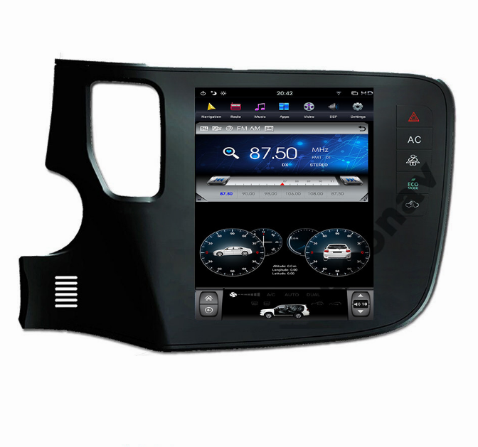 Автомобильный мультимедийный плеер AOONAV, 10,4 дюймов, Android 9,0, GPS, радио, GPS-навигация для Mitsubishi OUTLANDER 2016-2019, поддержка carplay