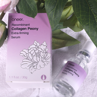 Serum Gel Kolagen Tipe III Rekombinan Manusia dengan Ekstrak Peony untuk Mengencangkan, Anti Penuaan, Perbaikan, dan Hidrasi OEM ODM Label Pribadi