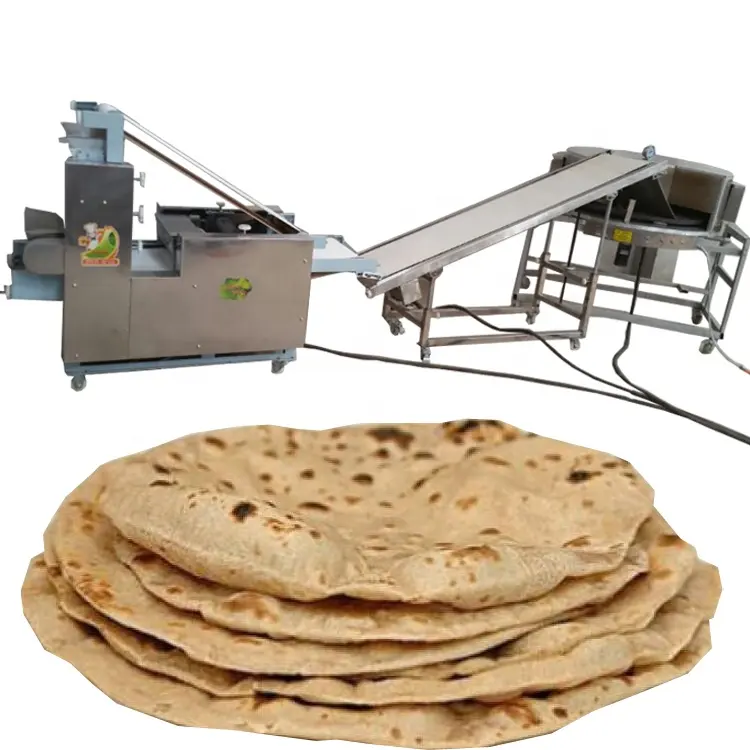 3000-5000 Stück/Tag Arabisches Brot Pita Producing Line/ Chapati Maker mit elektrischem Tunnel ofen