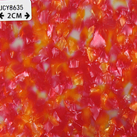 Feuille d'acétate de cellulose de jade imitée rouge de 2.5MM pour peigne à cheveux, lunettes lampes décorations