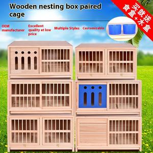 Gabbia per Piccioni da Allevamento all'Ingrosso con Nido Cassa da Trasporto Regolabile per Piccioni Viaggiatori Casette in Legno per Animali con Chiusura a Bottone - Product Image 2