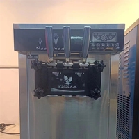 Machine à glace molle professionnelle de comptoir, trois saveurs, avec pompe à air, en acier inoxydable, haute production, contrôle numérique