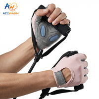 Gants de fitness unisexes AceWarm KS-09, demi-doigts, avec coussinets en gel, en polyester, anti-chocs, antidérapants, compatibles avec les écrans tactiles